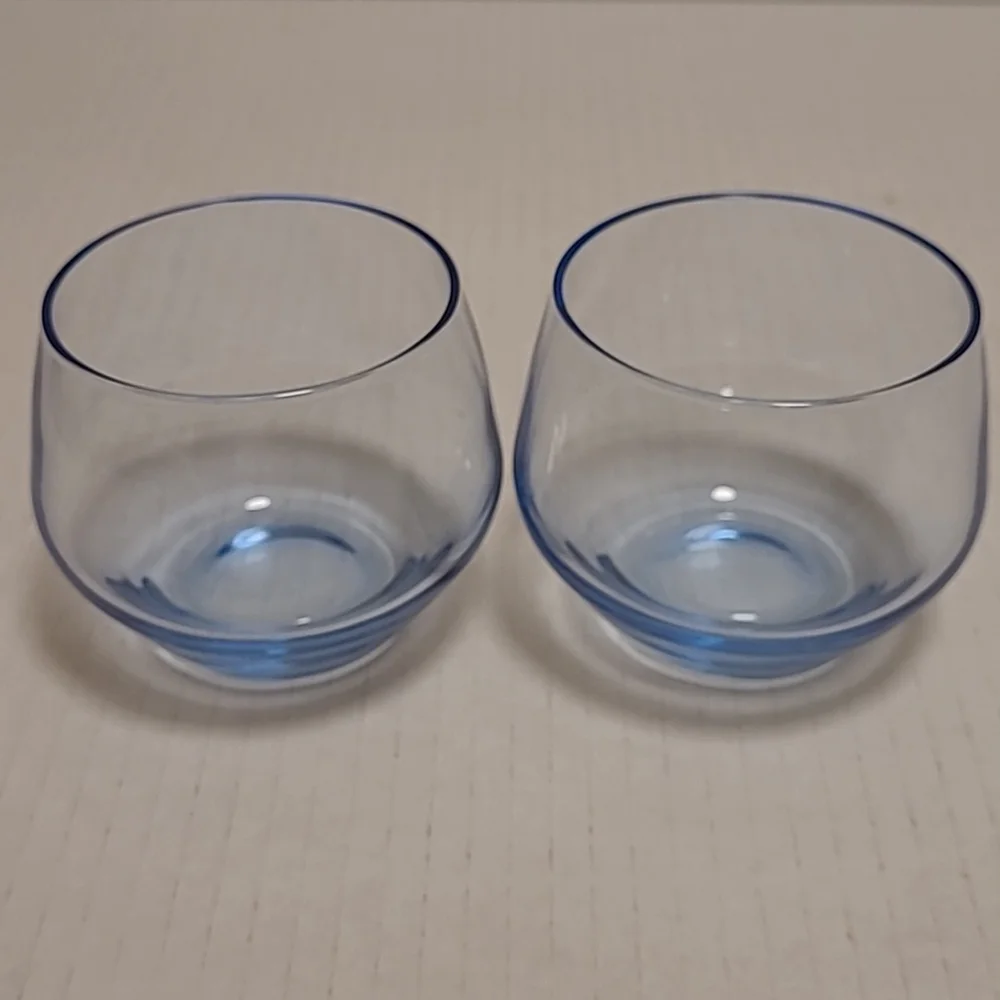 Vintage Pair of Blue Barware Glasses from Italy